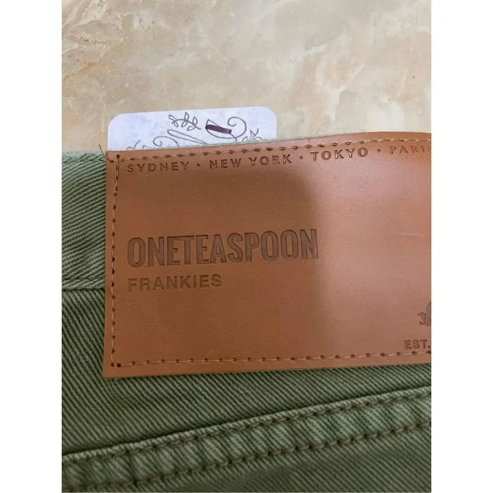 NWT One Teaspoon - Super Khaki Frankies Long Length Shorts Size 24